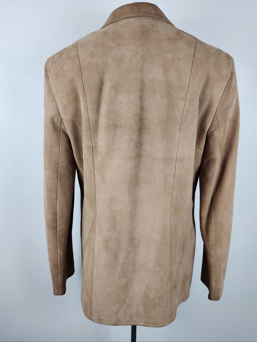 VTG Made In New Zealand Kings Road Tan Suede Blazer Sz 38 Fits M Prep Heritage - Picture 5 of 14